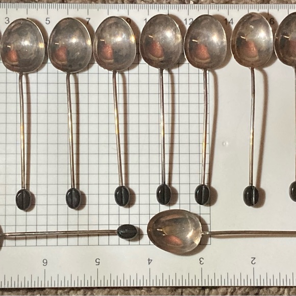 11 ANTIQUE made in England STERLING SILVER barker brother LTD spoons ! - Picture 2 of 4